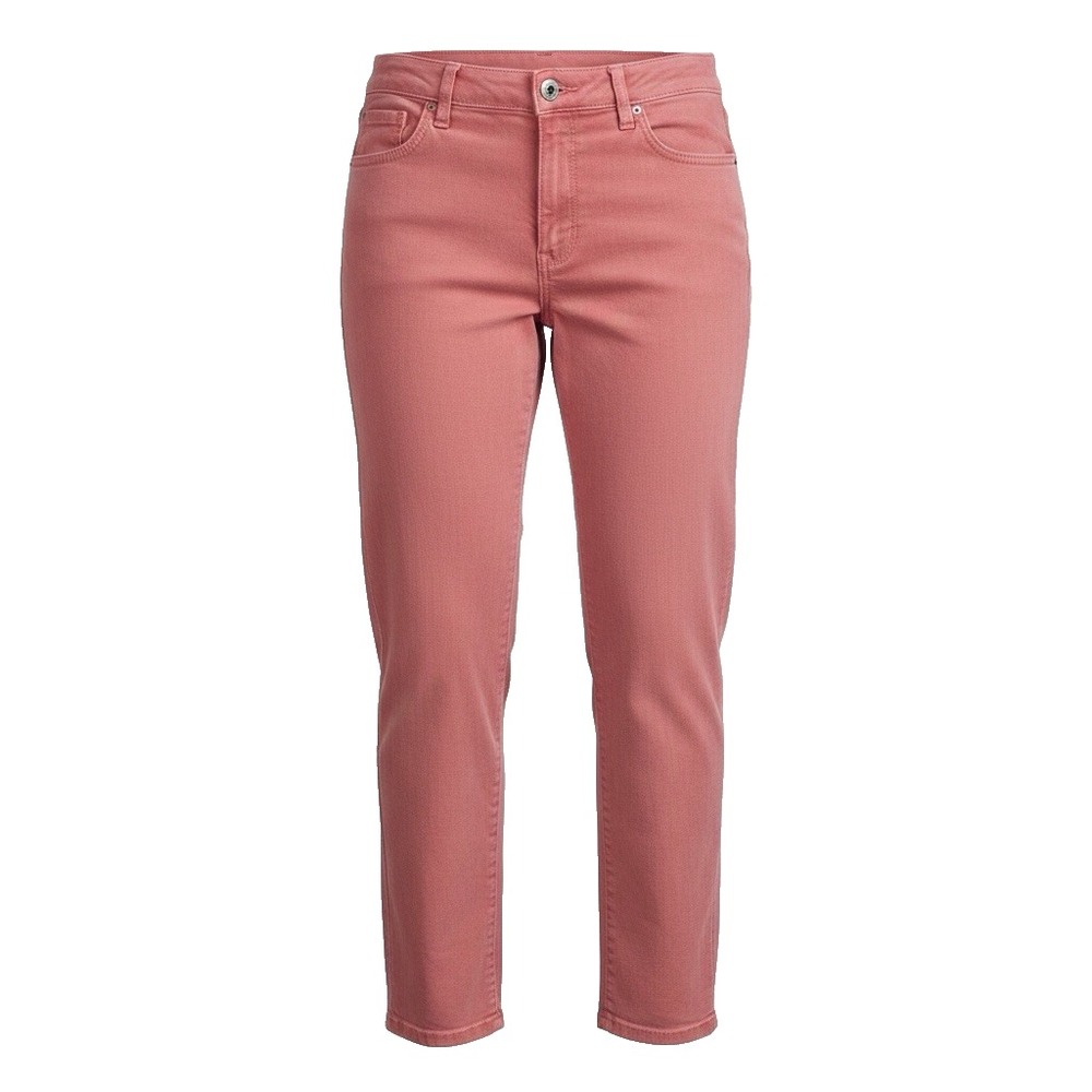 Gloria Vanderbilt Jeans Womens 16 Pink Straight Leg High Rise Stretch W34 L26